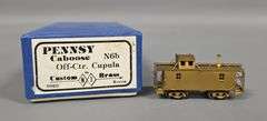 NJ Custom Brass N scale Brass Pennsy N6b off center Caboose in original box