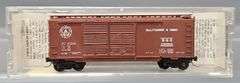 Ten Kadee Micro-Trains N Scale Box cars in Clear Cases