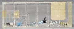 Three Sets of Atlas N Scale Figures in Clear Cases