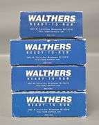 Four Walthers HO Scale Amtrak Passenger Cars in original boxes