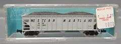 Nine Atlas N Scale Western Maryland Gravel Hopper Cars in Clear Cases