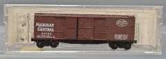 Ten Kadee Micro-Trains N Scale Box cars in Clear Cases