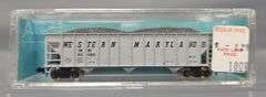 Nine Atlas N Scale Western Maryland Gravel Hopper Cars in Clear Cases