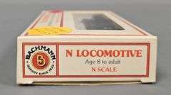 Bachmann custom painted Bev-Bel N gauge P&LE GP-40 Diesel locomotive in original box