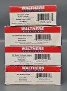 Four Walthers HO Scale Amtrak Passenger Cars in original boxes