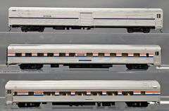 Three HO Scale Amtrak Passenger Cars