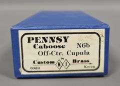 NJ Custom Brass N scale Brass Pennsy N6b off center Caboose in original box