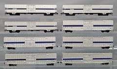 Eight Amtrak Phase IV HO Scale Express Material Handling Cars