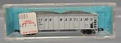 Nine Atlas N Scale Western Maryland Gravel Hopper Cars in Clear Cases