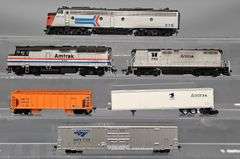 Group of Amtrak HO Scale Trains