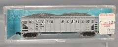 Nine Atlas N Scale Western Maryland Gravel Hopper Cars in Clear Cases