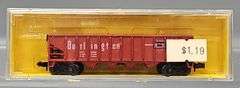 Eight AHM Minitrains N Scale Open Hopper Cars in Clear Cases
