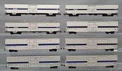 Eight Amtrak Phase IV HO Scale Express Material Handling Cars