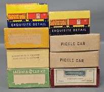 Eight Vintage Varney, Manor, Megow and Laconia HO Gauge Train Car Kits