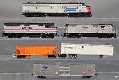 Group of Amtrak HO Scale Trains
