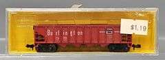 Eight AHM Minitrains N Scale Open Hopper Cars in Clear Cases