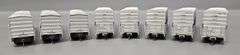 Eight Amtrak Phase IV HO Scale Express Material Handling Cars
