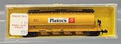 Six AHM Minitrains N Scale Centerflow Hoppers in Clear Cases