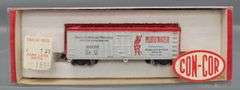 Eleven Con-Cor N Scale Box Cars and Reefers in original boxes