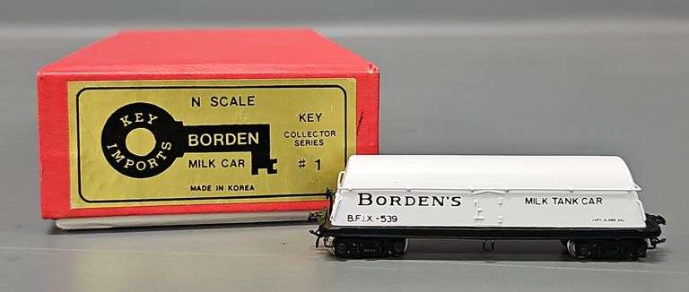 Key Imports N Scale Brass Borden's Milk Car N Scale #1 Collector Series