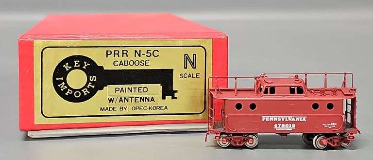 Key Imports N Scale Brass PRR N-5C Pennsylvania Caboose in original box