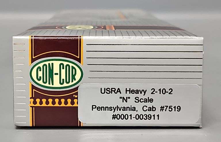 Con-Cor N Scale USRA Heavy 2-10-2 Pennsylvania steam locomotive in original box