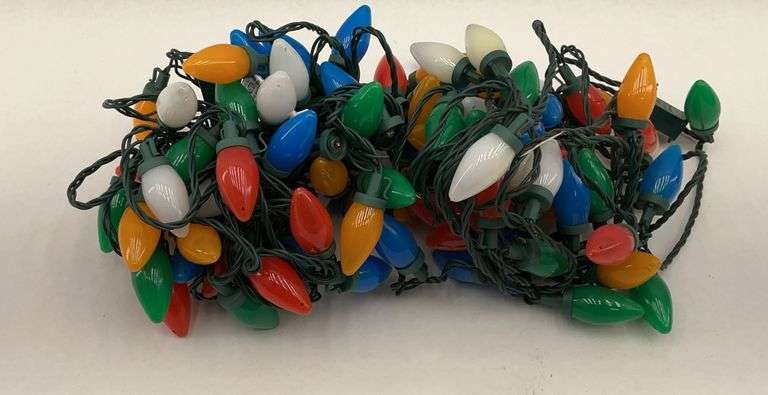 Sylvania Stay-Lit LED C9 Christmas Lights, 2 Sets of 50