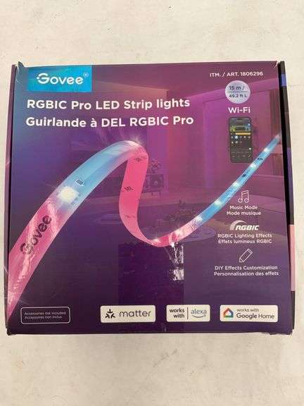 Govee RGBIC Pro LED Strip Lights 49.2 ft image