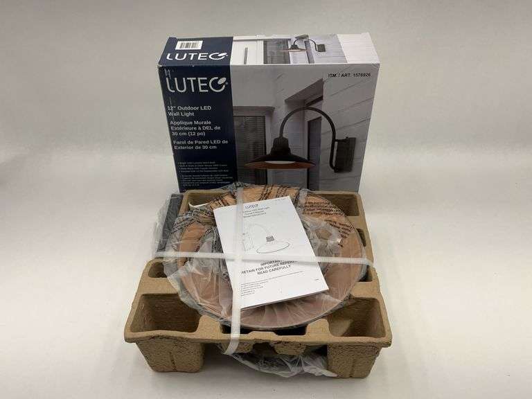 LUTEC 12" Outdoor LED Wall Light - New