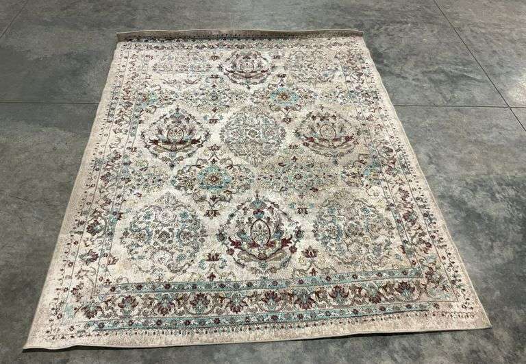 Carmen Barton Ivory Area Rug, 5 ft x 7 ft