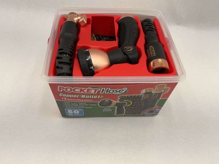 Pocket Hose Copper Bullet Expanding Hose and Nozzle Set image