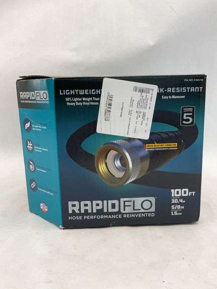 RapidFlo 100 ft. 5/8" Garden Hose New in Box image