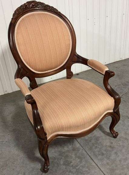 Victorian Carved Mahogany Armchair image