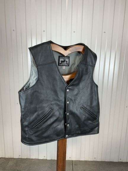 California Leather Creations Motorcycle Vest Size XL image