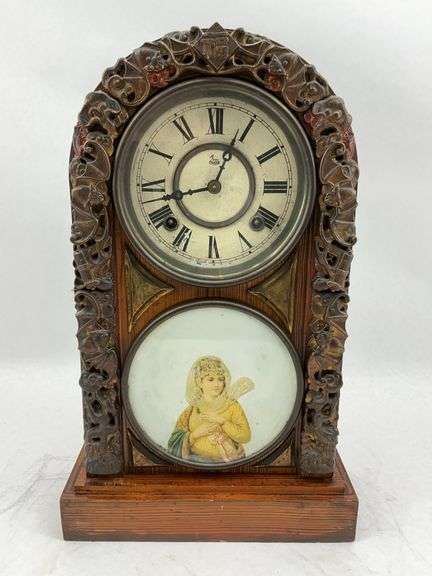 Antique Japanese Takano Mantel Clock image