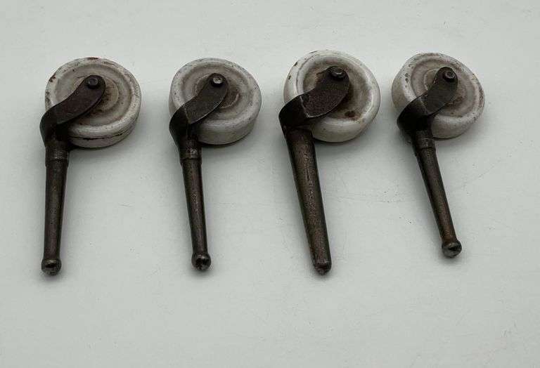 Set of Four Porcelain Furniture Casters image