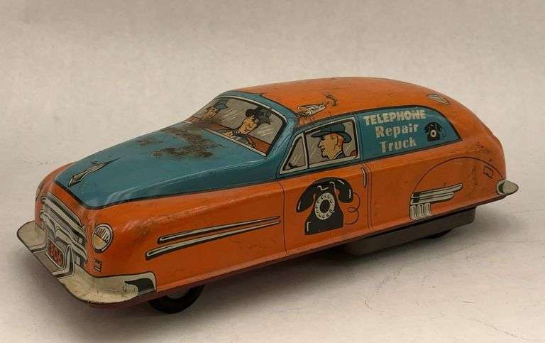 LUPOR Telephone Repair Truck Metal Products Inc. Windup Toy Car image