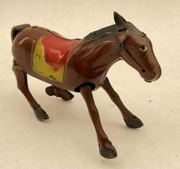 Occupied Japan Tin Litho Wind Up Horse image