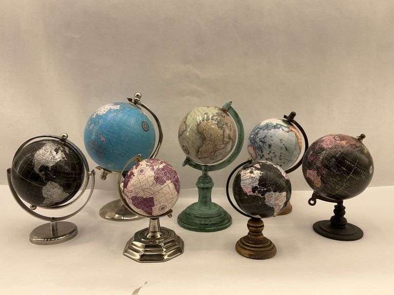 Collection of Decorative Desktop World Globes - Set of image
