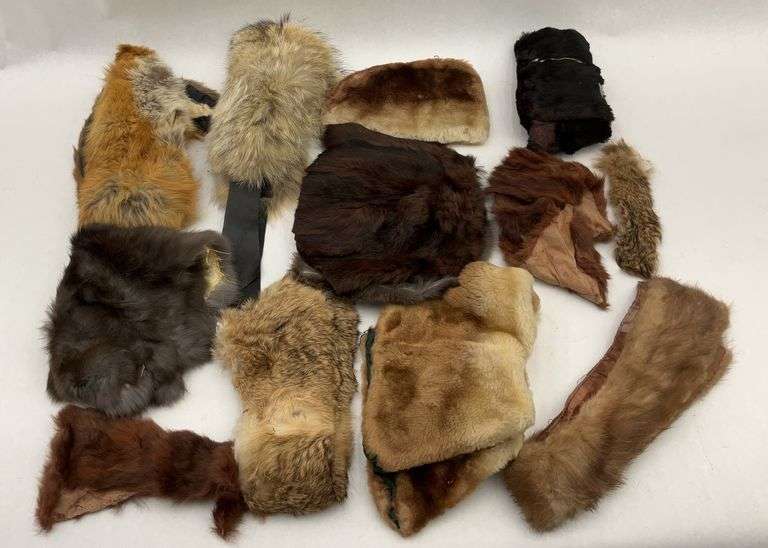 Assorted Fur Pelts and Scraps - Craft Supply Lot image