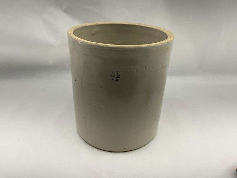 Stoneware Crock with Number 4 image