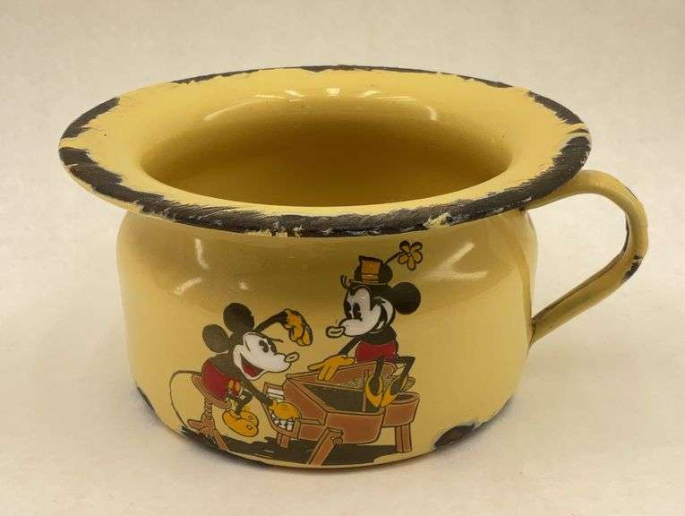 R.G.K. N.Y. Germany Yellow Mickey Mouse Chamber Pot image