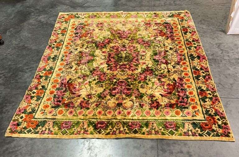 Floral Patterned Rug or wall tapestry image
