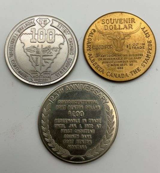 Calgary Stampede, Fort Benton, Montana Centennial Collector Coins image