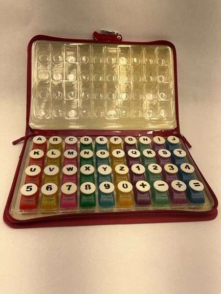 Creative Memories Cutting Edge Alphabet & Number Stamp Set with Case image