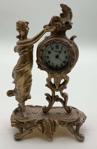 New Haven Clock with Metal Figurine image