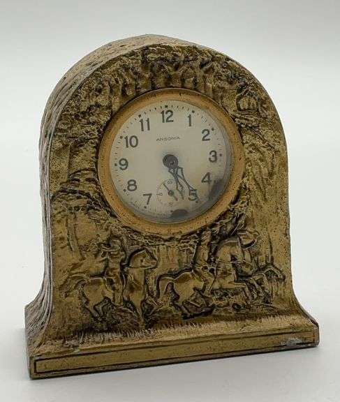 Ansonia Mantle Clock with Cowboy Design image