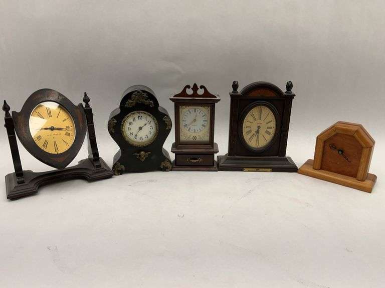 Seth Thomas, Waltham, and Musical Table Clocks - Group of 5 image