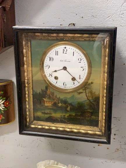 Seth Thomas Gallery Clock with Painted Scene image