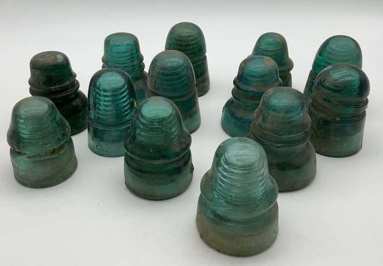 Group of Glass Insulators - Lynchburg, Brookfield, N.E.G.M.CO. image
